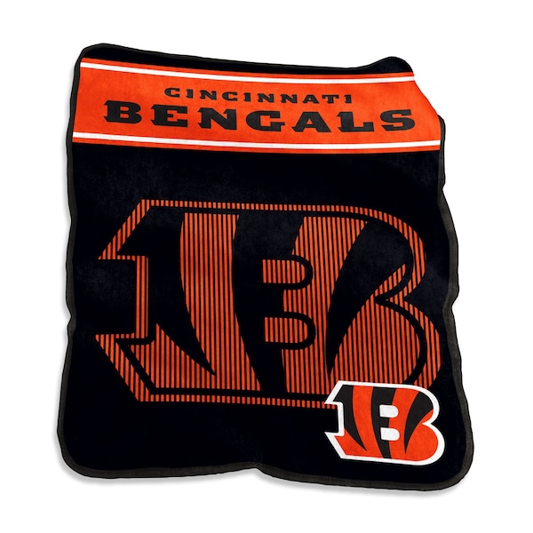 Logo Brands Cincinnati Bengals 60x80 Raschel Throw 607-26X - main